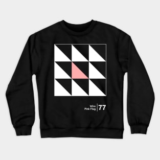 Pink Flag / Minimalist Graphic Artwork Design Crewneck Sweatshirt